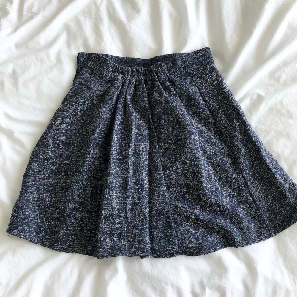 Blue and Grey Heathered Skirt
